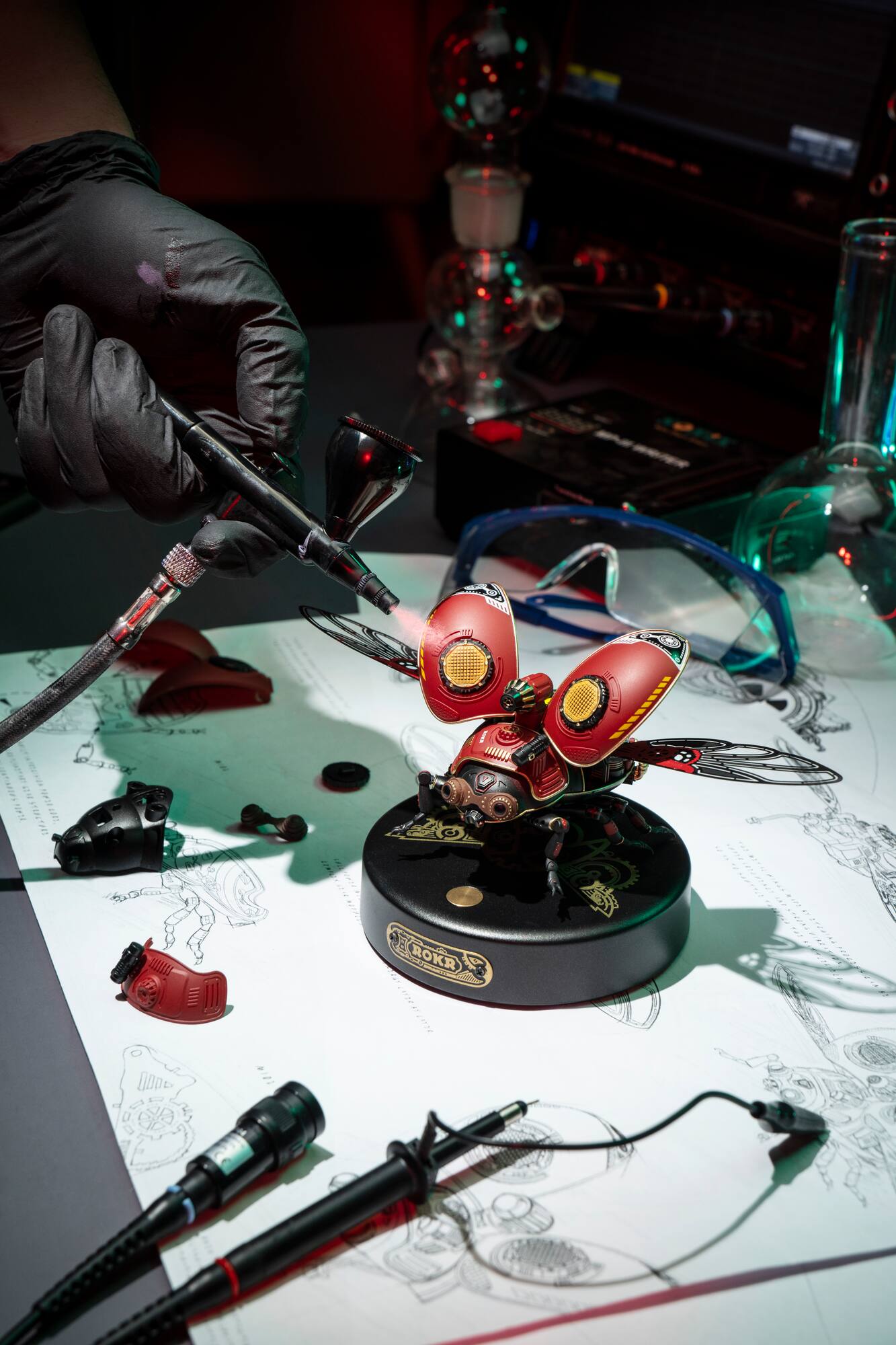 ROKR® Mechanical Age Scout Beetle LED 3D Puzzle Kit
